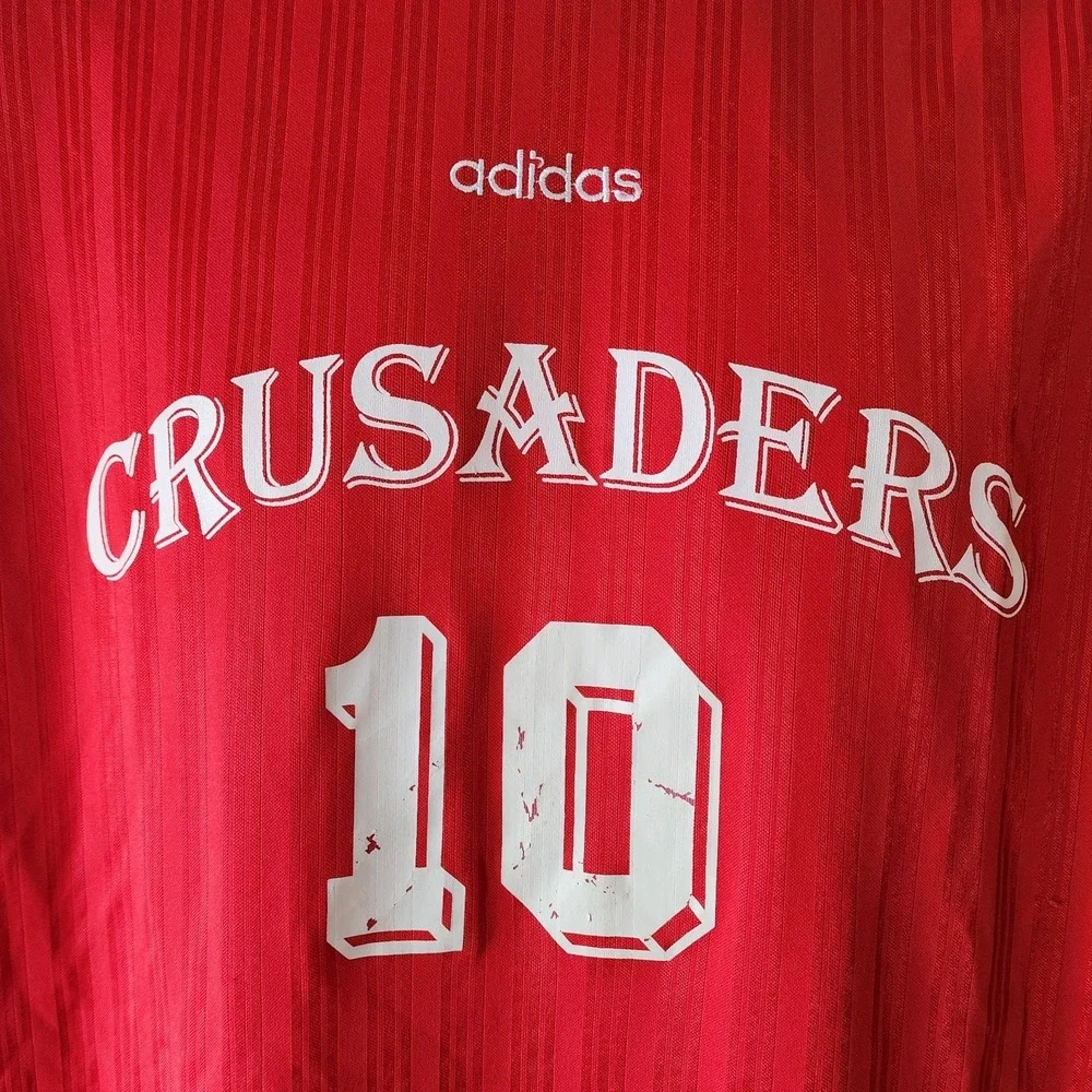 Vintage Adidas Crusaders #10 Soccer Jersey Made USA Red Men's Large 90s L